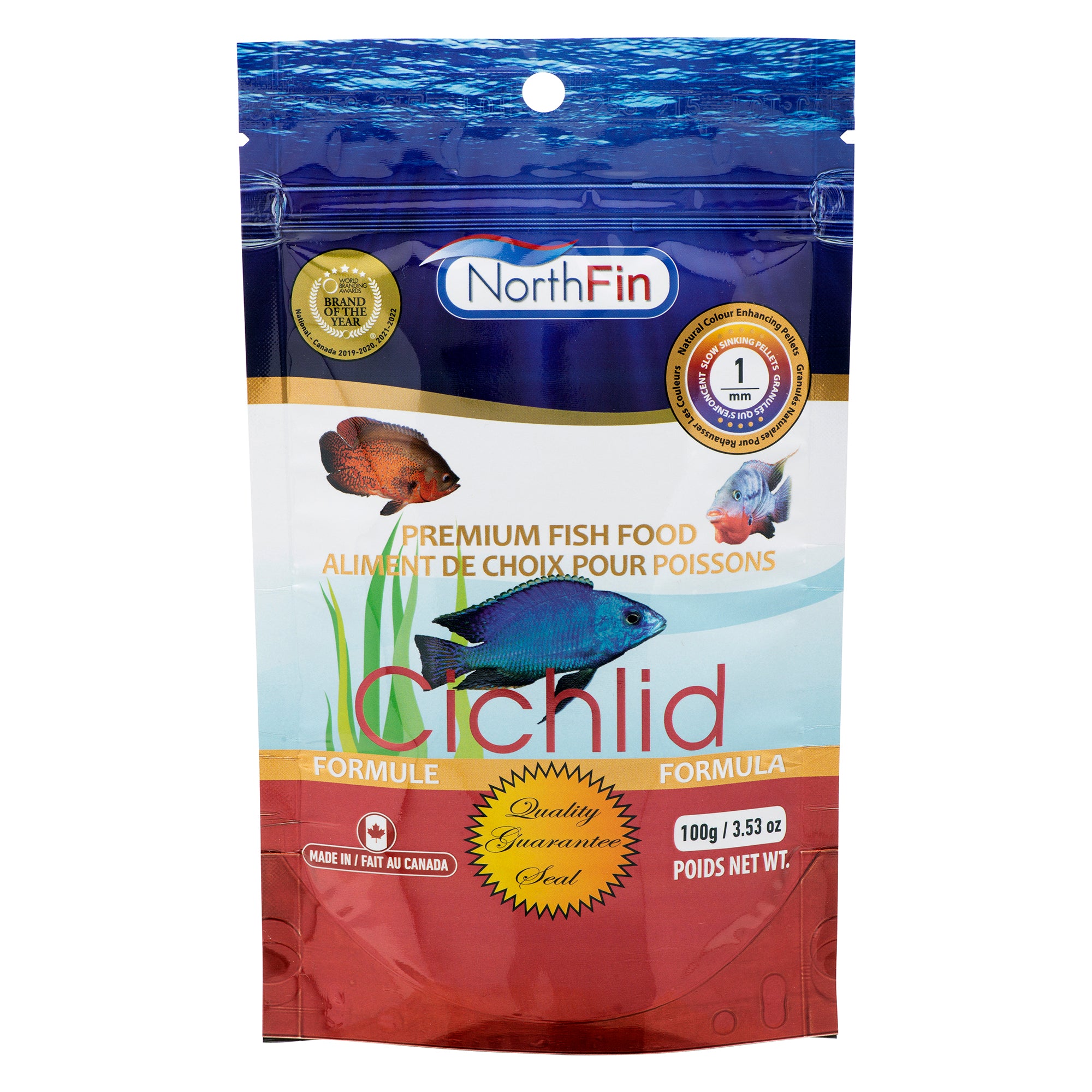 Aquatic Foods 2mm Cichlid & Discus Floating Pellets With Color Enhancers