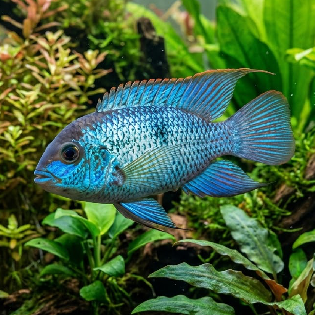 Electric Blue Acara (Andinoacara pulcher) – KGTropicals