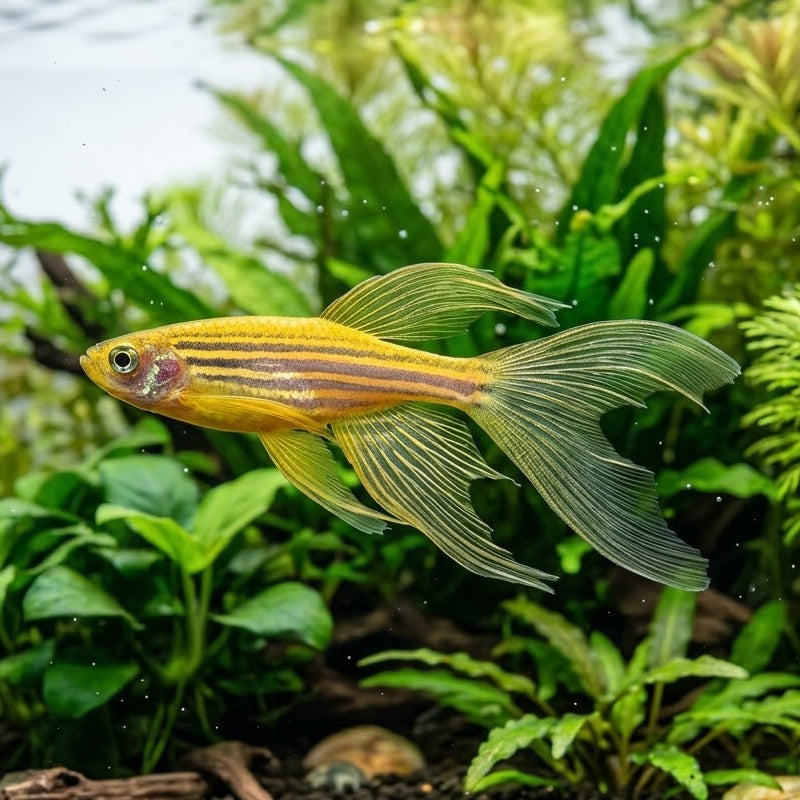 Longfin Gold Zebra Danio (Danio rerio)(Unsexed)